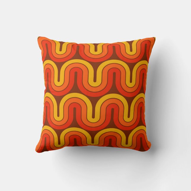 70er Retro Geometric Design Kissen (Rückseite)