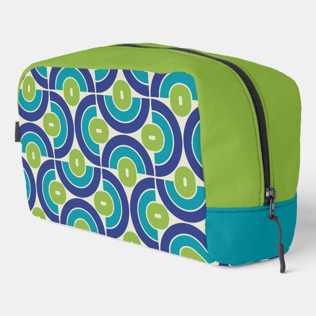 70er Retro Geometric Design Waschbeutel (Rechte Ecke)