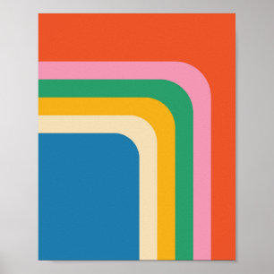 70er Retro Geometric Poster