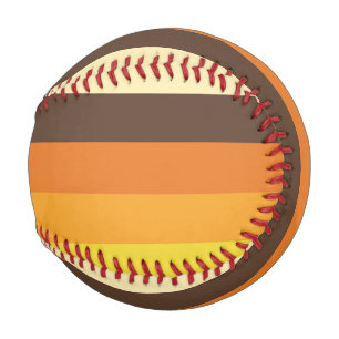 70er Retro-Gestreiftes Farbmuster Baseball