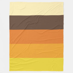 70er Retro-Gestreiftes Farbmuster Fleecedecke