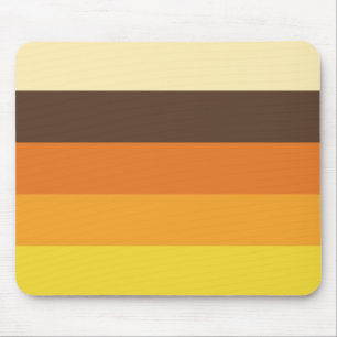 70er Retro gestreiftes Farbmuster Mousepad