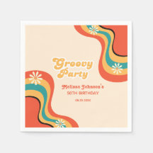 70er Retro Groovy Party Daisies Blume Geburtstag
