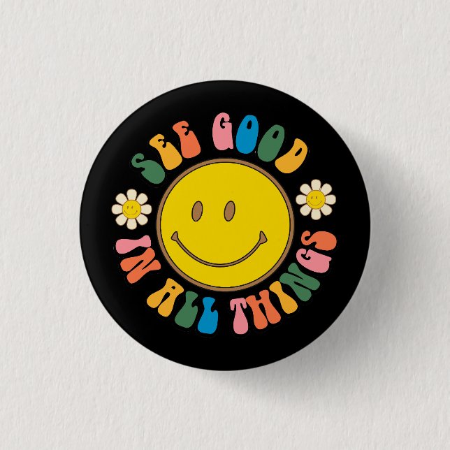 70er Retro-Hippie-Sublimationspaket Button (Vorderseite)