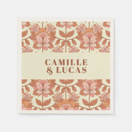 70er Retro Inspiriert Hochzeit Serviette