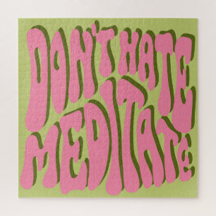 70er Retro: Motivierend Poster "Meditate"
