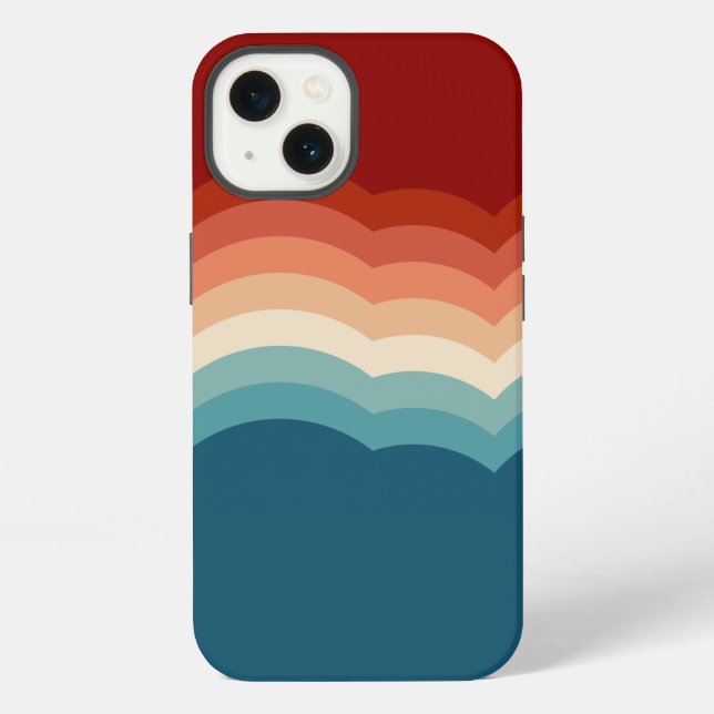 70er Retro-Muster iPhone Hülle (Rückseite)