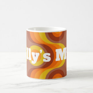 70er Retro Muster Personnalised Kaffeetasse