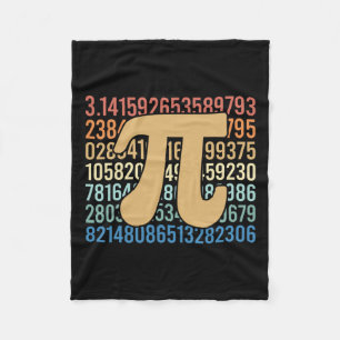 70er Retro Pi Day Math Gleichung Zahlen Lehrer Stu Fleecedecke