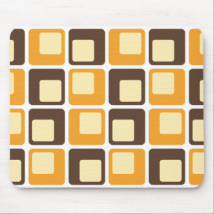 70er Retro Quadrat formt Muster Mousepad