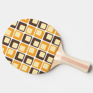 70er Retro Quadrat formt Muster Tischtennis Schläger
