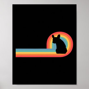 - 70er Retro Regenbogen Hund Besitzer Süß Poster