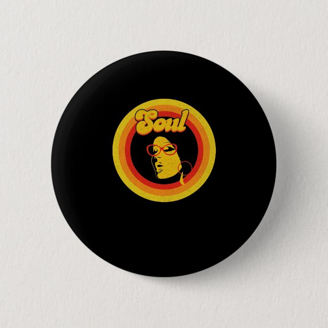 70er Retro Soul Music Gerne Soul Music Button (Vorderseite)