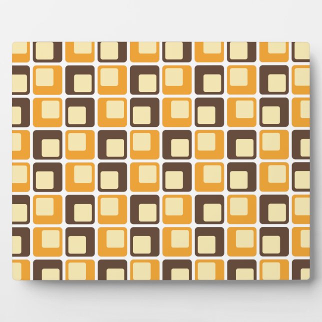 70er Retro Square Shapes Fotoplatte (Vorderseite)