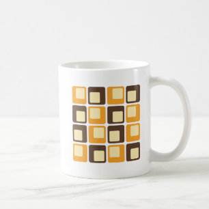 70er Retro Square Shapes Kaffeetasse
