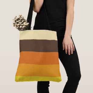 70er Retro-Streifen-Farbmuster Tasche