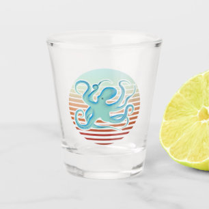 70er Retro Style Octopus Schnapsglas