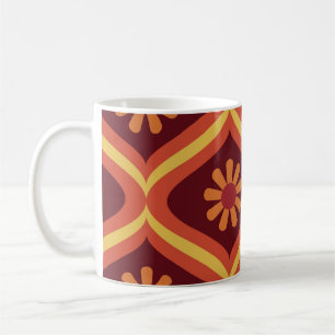 70er retro Vintag Mitte Jahrhundert Moderne nahtlo Kaffeetasse