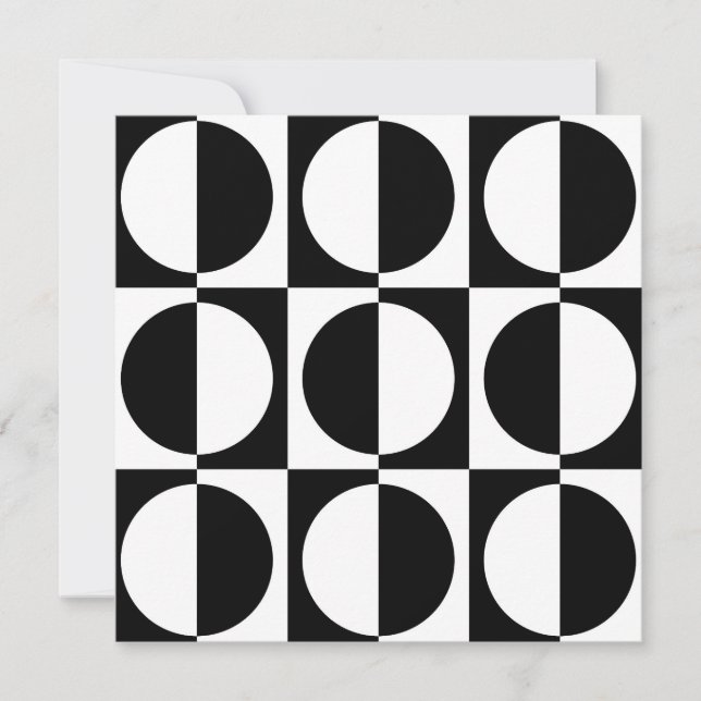 70er Retro Vintag Style Geometric Pattern Einladung (Vorderseite)