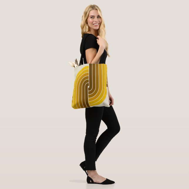 70er Retro Vintag Style Geometric Pattern Tasche (Am Model)