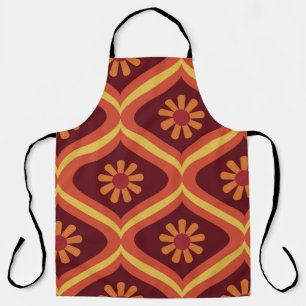 70er Retro Vintage Mid Century Modern Nahtloses Mu Schürze