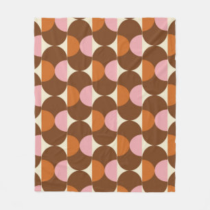 70er Retro Vintages Muster Background Vintage, Geo Fleecedecke