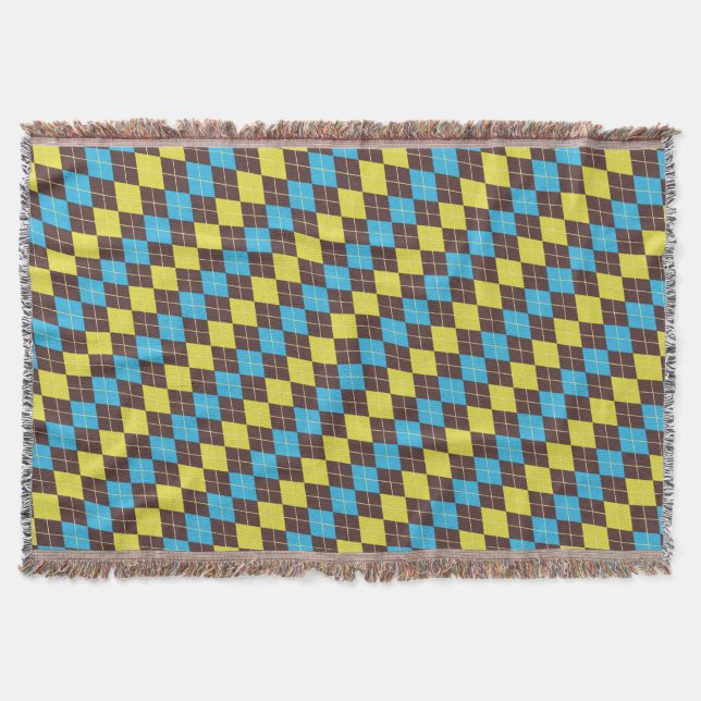 70er-Schotten-Tartan-Muster Decke (Vorderseite)