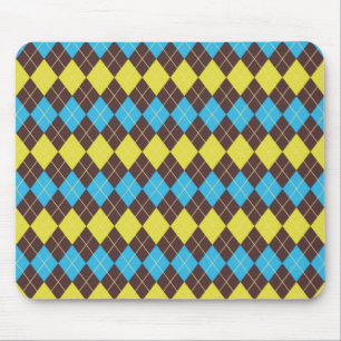 70er schottisches Tartan-Muster Mousepad