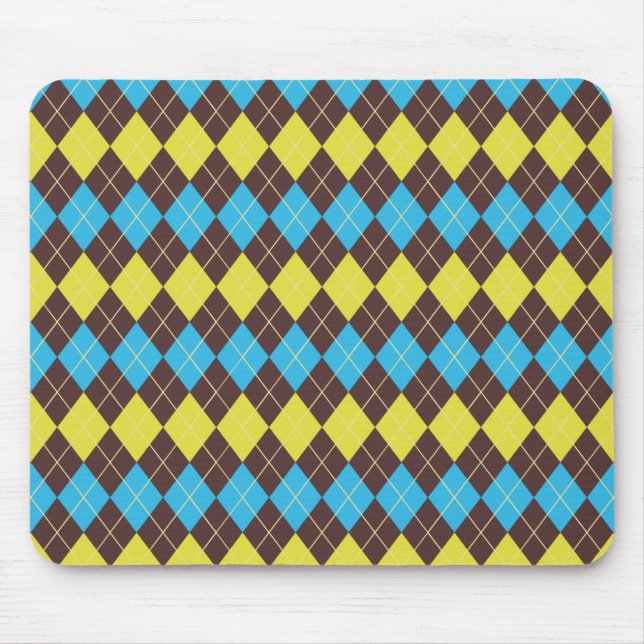 70er schottisches Tartan-Muster Mousepad (Vorne)