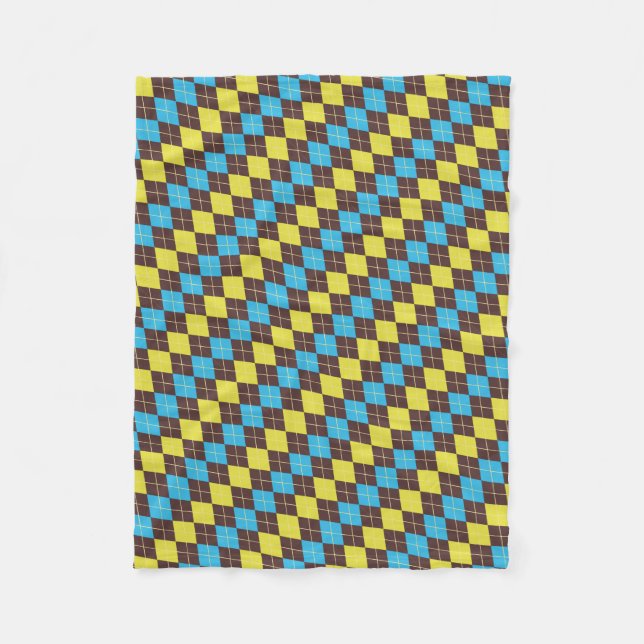 70er Scottish Tartan-Pattern Fleecedecke (Vorderseite)