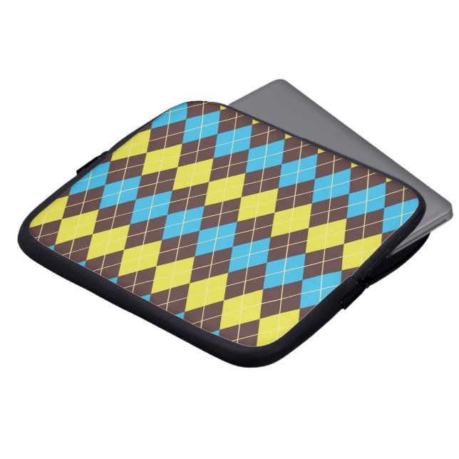70er Scottish Tartan-Pattern Laptopschutzhülle (Vorne Oben)