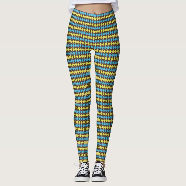70er Scottish Tartan-Pattern Leggings (Vorderseite)