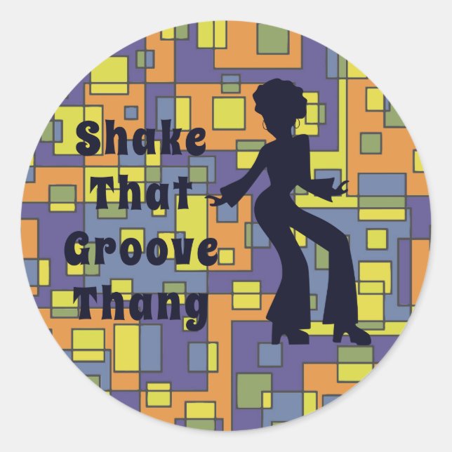 70er Shake, der Groove Thang Runder Aufkleber (Vorderseite)