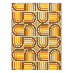 70er Style Geometric Arch Pattern Tischdecke
