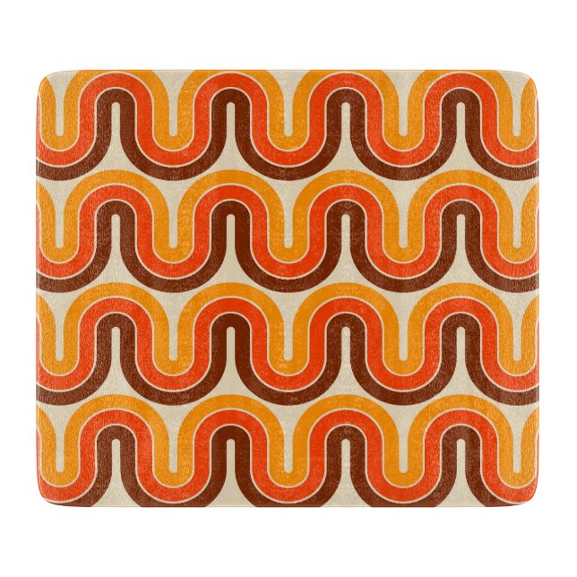 70er Style Geometric Design Schneidebrett (Vorderseite)