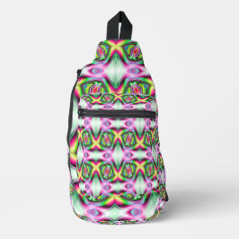70er Sunny Retro Prism Druckknopf Nähtasche Crossbody Bag