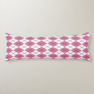 70er-Tartan-Muster Rosa Seitenschläferkissen