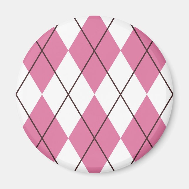70er Tartan-Pattern Pinky Magnet (Vorne)