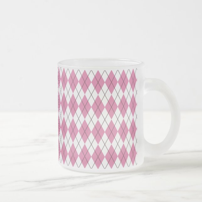 70er Tartan-Pattern Pinky Mattglastasse (Rechts)