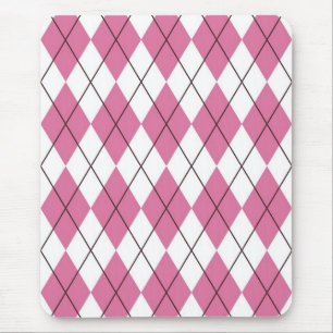 70er Tartan-Pattern Pinky Mousepad