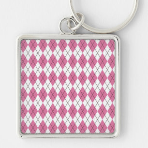 70er Tartan-Pattern Pinky Schlüsselanhänger