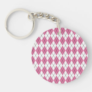70er Tartan-Pattern Pinky Schlüsselanhänger