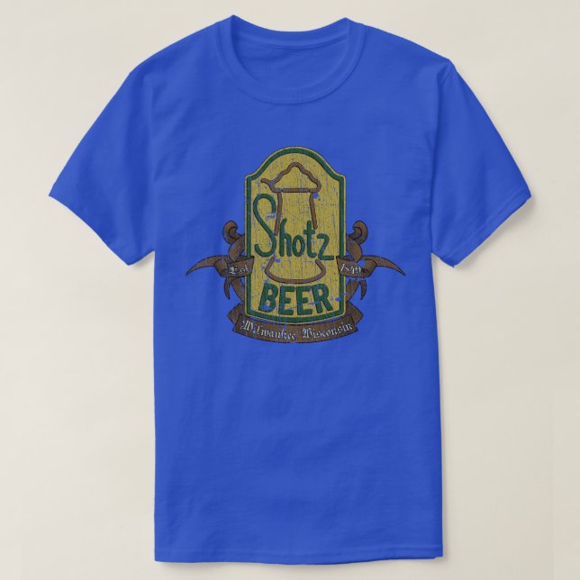 70er Tv Shotz Beer Milwaukee 1849 T-Shirt (Design vorne)