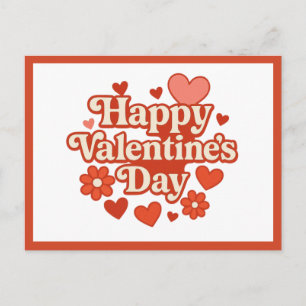 70er, Valentinstag-Kunstwerk Feiertagspostkarte