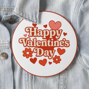 70er, Valentinstag-Kunstwerke Button