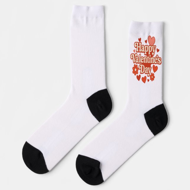 70er, Valentinstag-Kunstwerke Socken (Linkes Detail)