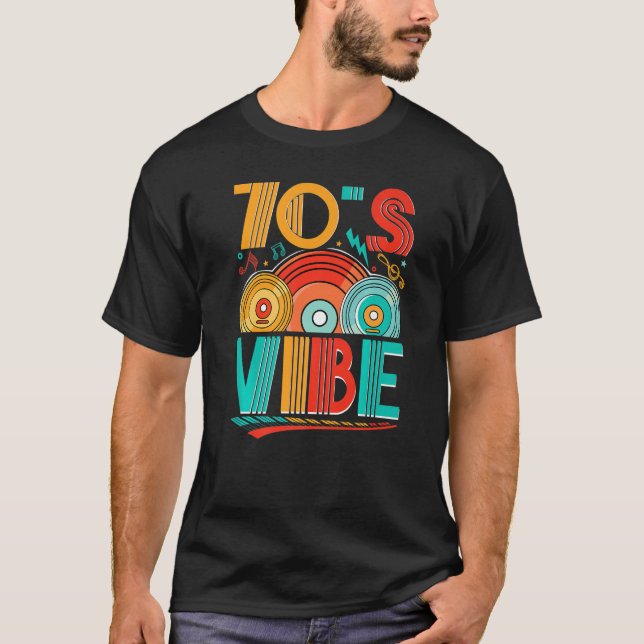 70er Vibe CD 70er Music 1970er Generation Retro Se T-Shirt (Vorderseite)