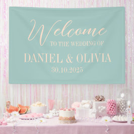 70er Vintage Rainbow-Hochzeitkarten Banner