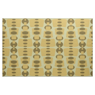 70er Vintages braunes und beige Siebziger-Muster Stoff