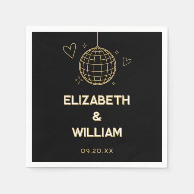 70er Wedding Serviette (Vorderseite)